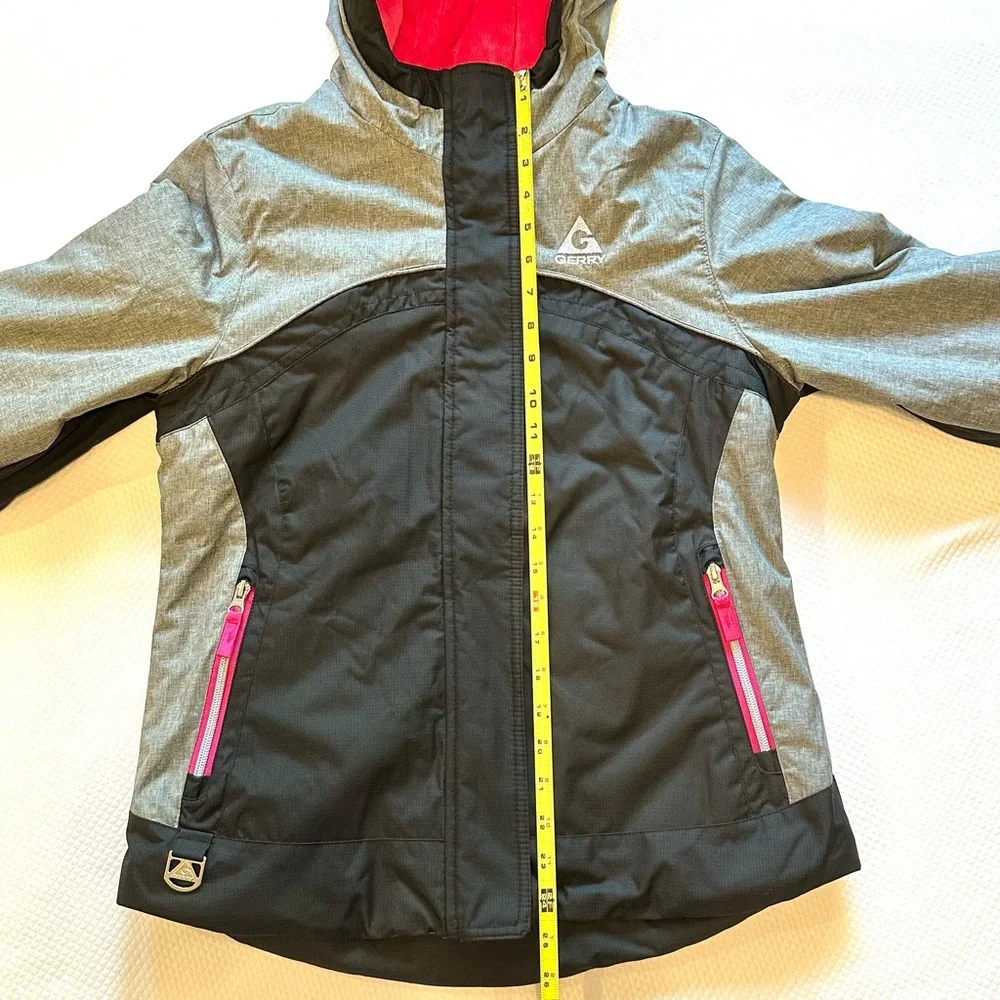 Gerry Girls Ski ⛷️ Snowboard 🏂 Snow Puffer Jacket Coat Black & Gray Pink details - Picture 6 of 10